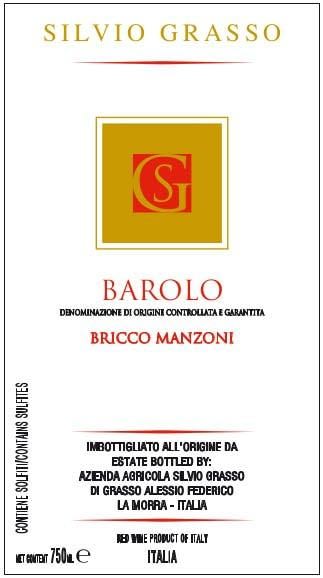 Silvio Grasso Barolo Bricco Manzoni 1999