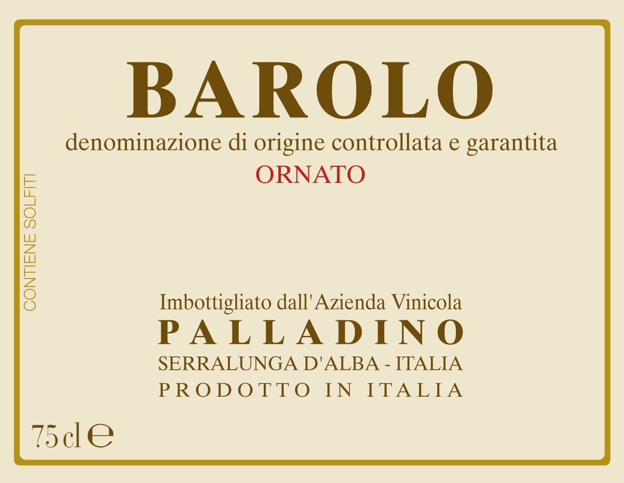 Palladino Barolo Ornato 2011 - only 1 bottle left!