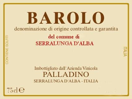 Palladino Barolo Serralunga from 2012