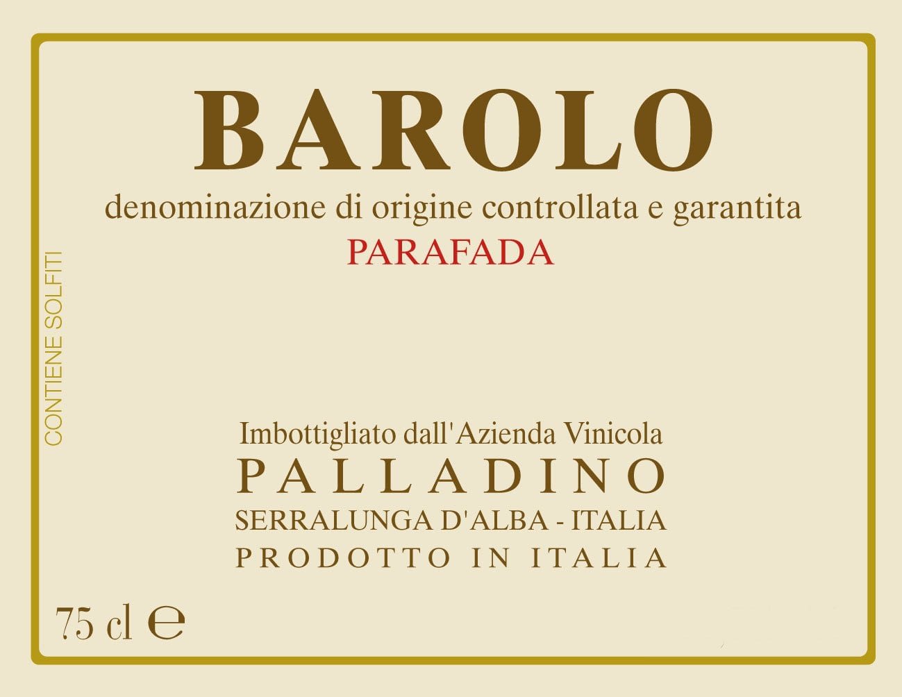 Palladino Barolo Parafada 2009