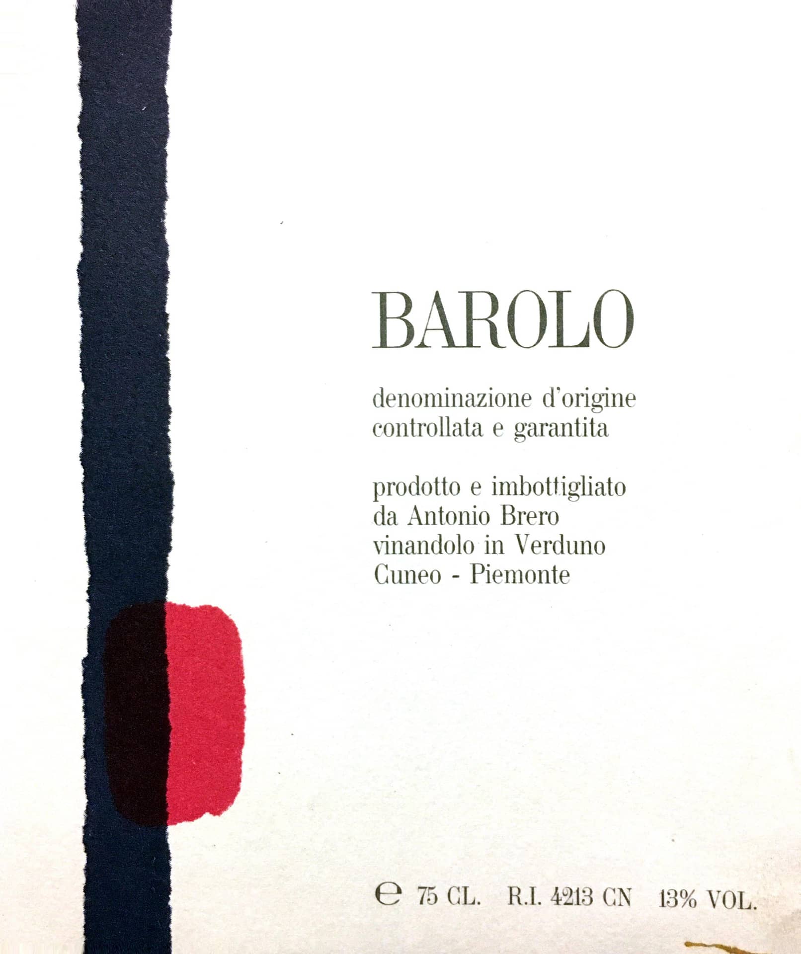 Antonio Brero Barolo 2013