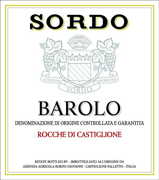 Sordo Barolo Rocche di Castiglione Jeroboam Year 2014