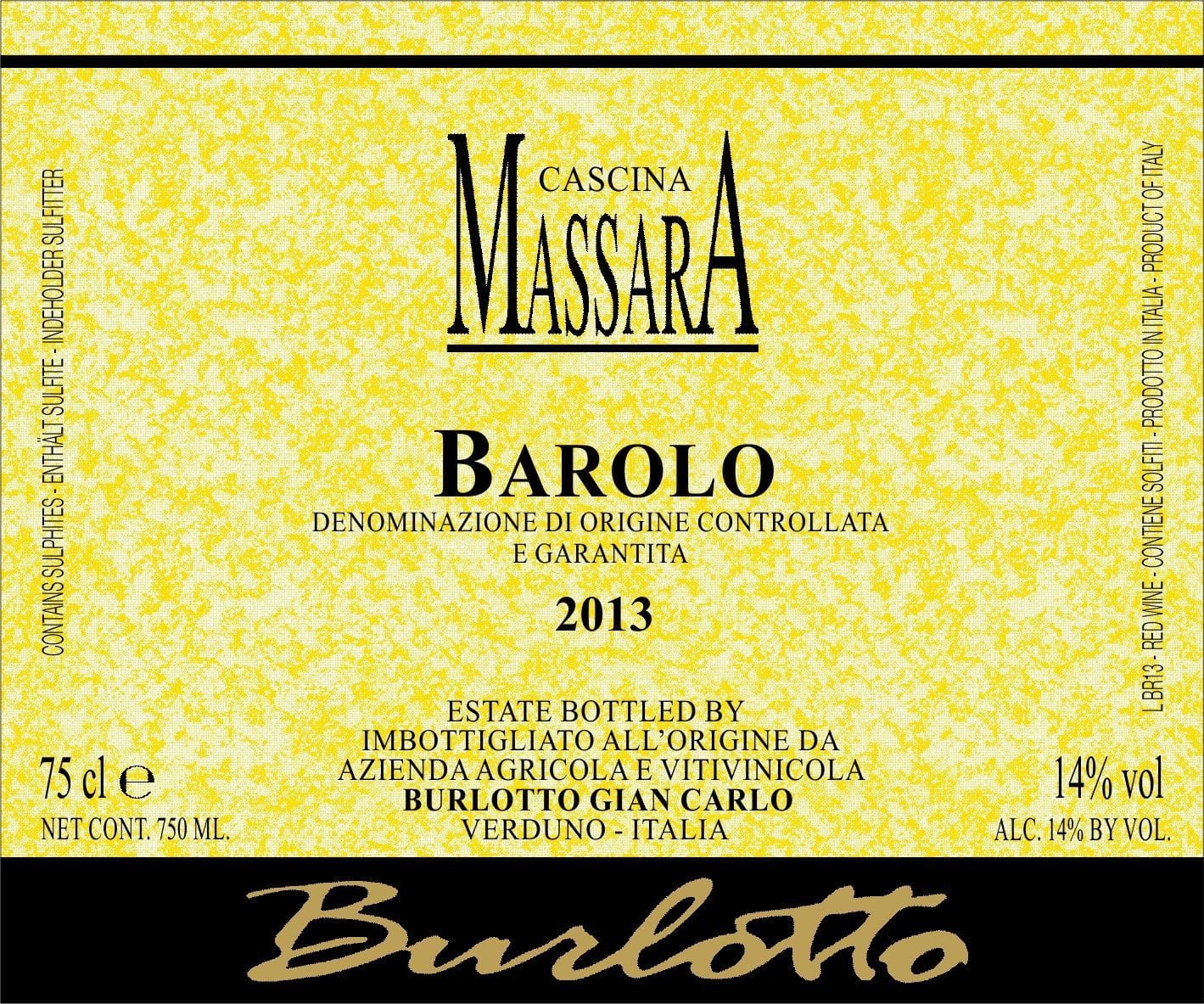 Massara Barolo front label